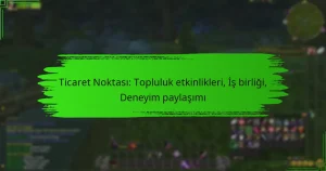 Ticaret Noktası: Topluluk etkinlikleri, İş birliği, Deneyim paylaşımı